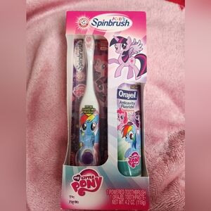 2015 My Little Pony Arm and Hammer Kids Spinbrush Toothbrush and Toothpaste Set